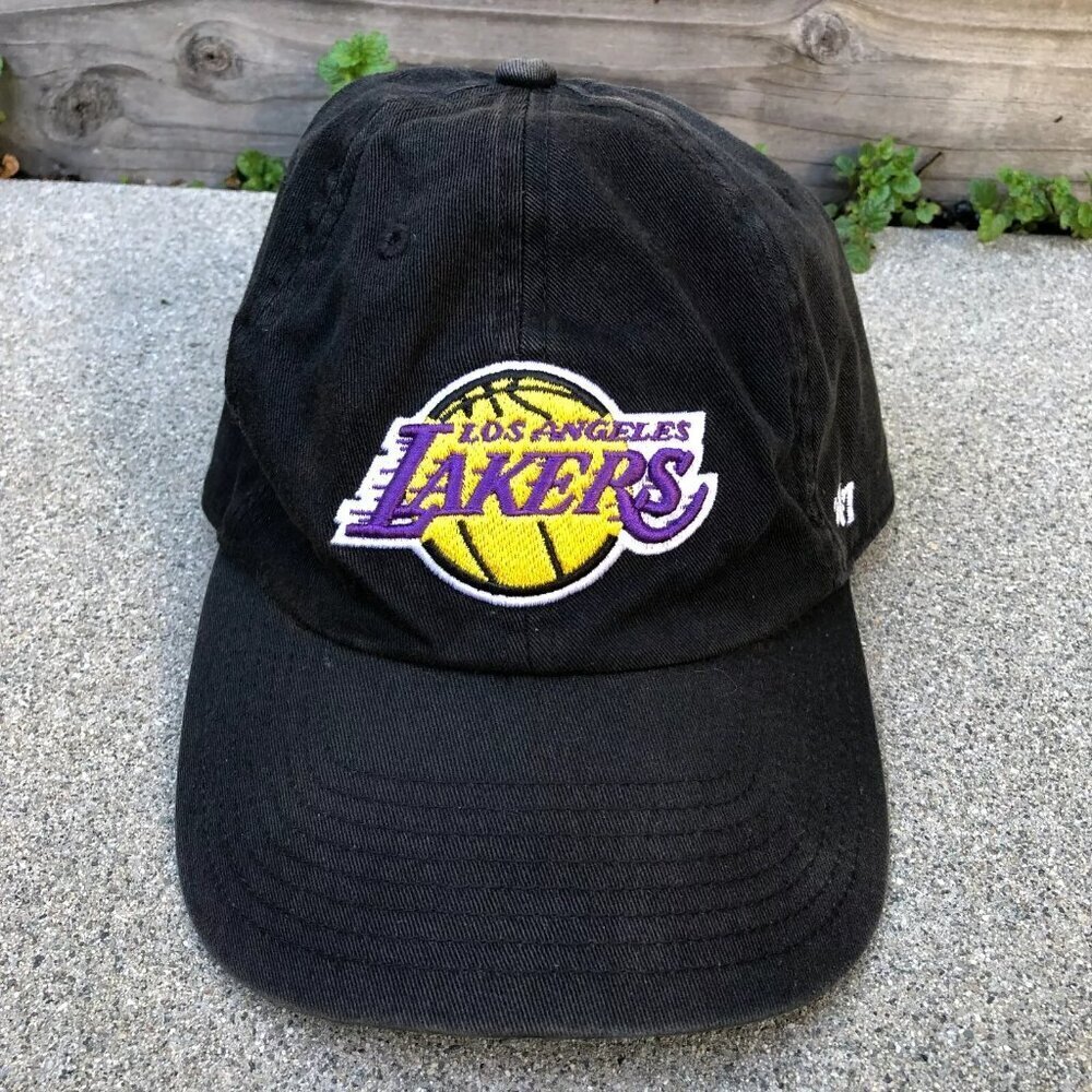 '47 FORTY SEVEN Los Angeles Lakers Dad Hat Men's OS Black Adjustable NBA Cap​​​​